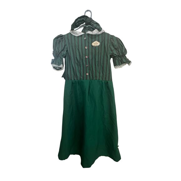 Disney Women's Green Black Striped Print Haunted Mansion handmade Dress Size M - Picture 1 of 8